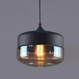 Emma - Retro Industrial Style Glass Pendant Ceiling Lights For Restaurant Amber / Drum