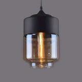Emma - Retro Industrial Style Glass Pendant Ceiling Lights For Restaurant Amber / Lantern