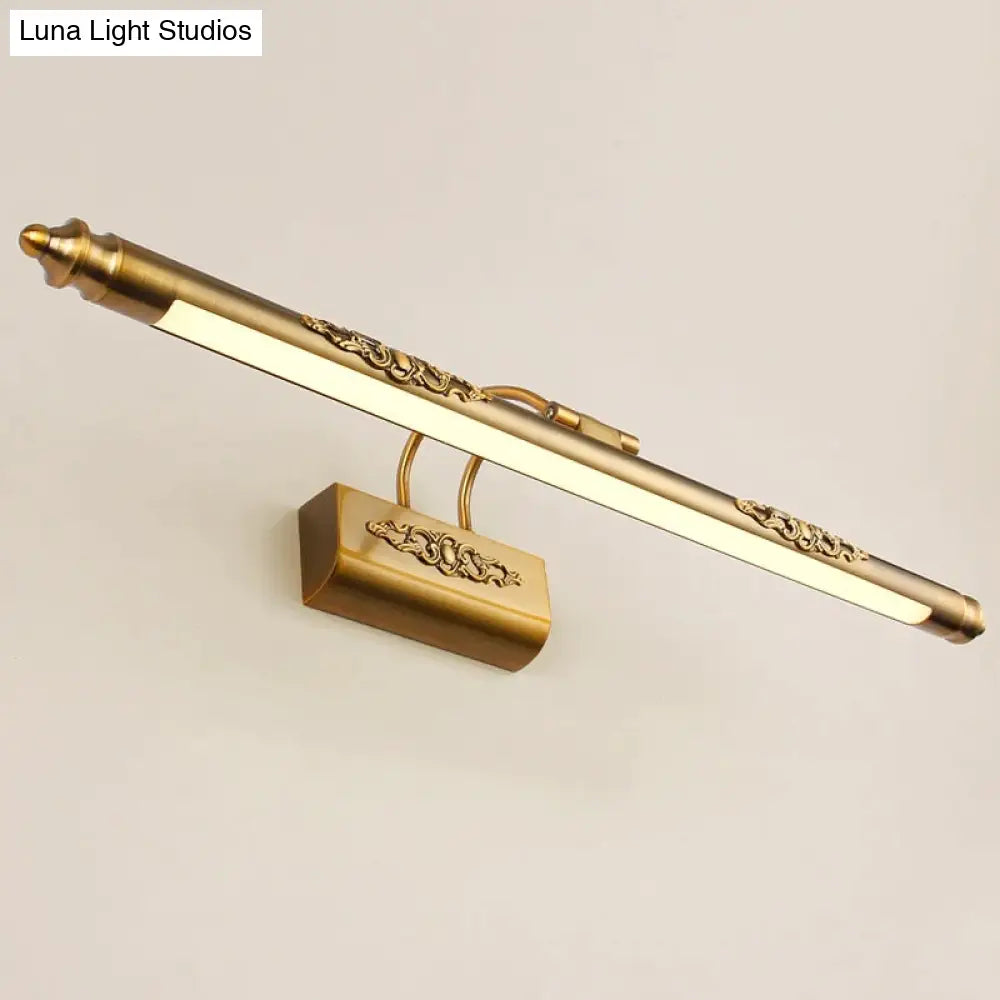 Esma - European Style Bronze Carved Led Mirror Lamp Wall