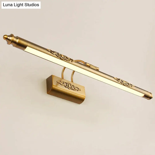 Esma - European Style Bronze Carved Led Mirror Lamp Wall