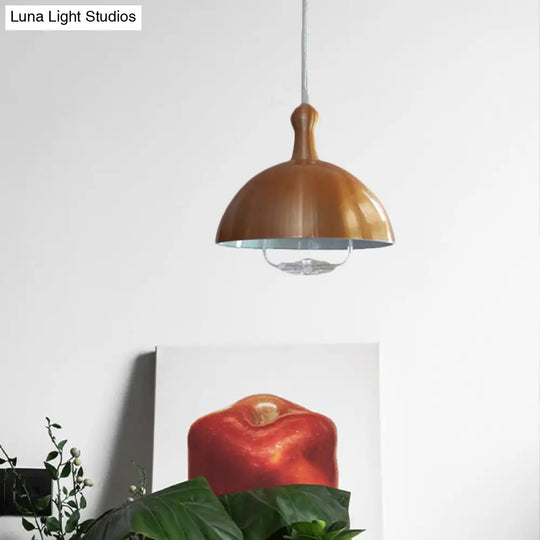 Extendable Industrial Ceiling Pendant With Chrome/Red Aluminum Dome And Handle