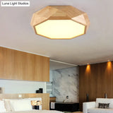 Faceted Octagonal Led Ceiling Light - Nordic Design For Living Room