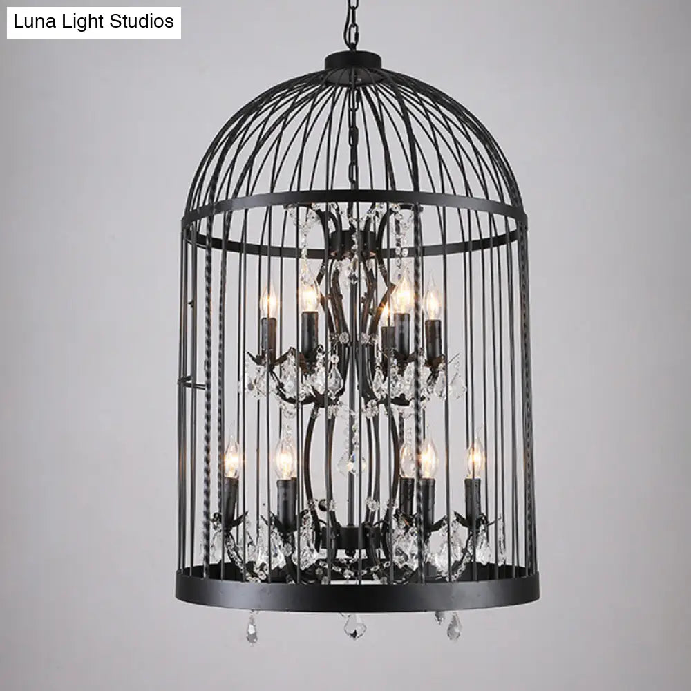 Farmhouse Crystal Pendant Light For Restaurant Ceiling Chandelier