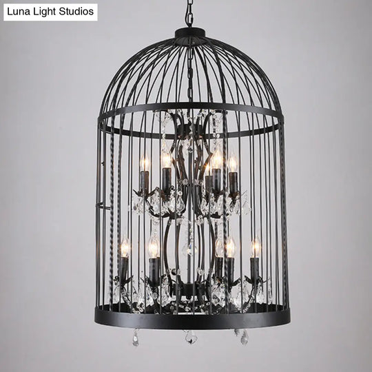 Farmhouse Crystal Pendant Light For Restaurant Ceiling Chandelier