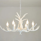 Farmhouse Resin Chandelier Pendant Light With Bare Tree Branch Design Perfect For Restaurants 6 /