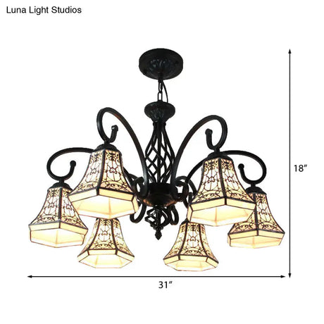 Fence Design Bell Chandelier: Lodge Style Multi Light For Indoor Living Rooms