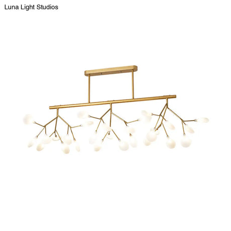 Firefly Island Pendant Light: Elegant Minimalistic Acrylic Lamp For Restaurants (27-Head Suspension)