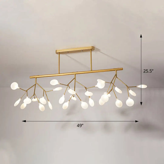 Firefly Island Pendant Light: Elegant Minimalistic Acrylic Lamp For Restaurants (27-Head Suspension)