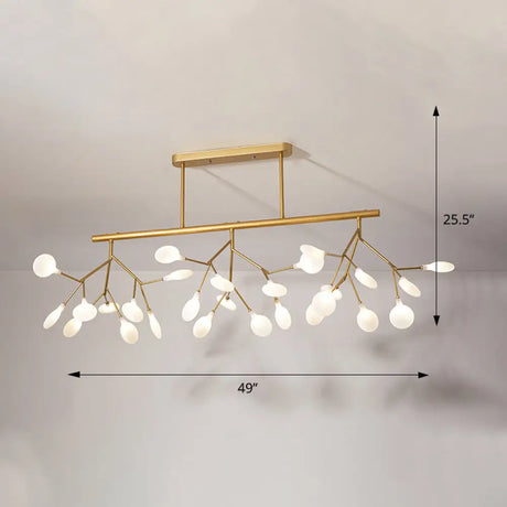 Firefly Island Pendant Light: Elegant Minimalistic Acrylic Lamp For Restaurants (27-Head Suspension)