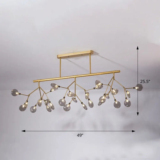Firefly Island Pendant Light: Elegant Minimalistic Acrylic Lamp For Restaurants (27-Head Suspension)