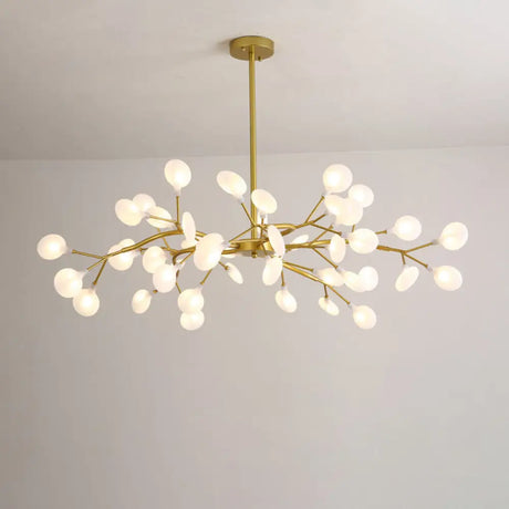 Firefly Led Acrylic Suspension Light - Nordic Style Chandelier Ideal For Living Room 45 / Gold