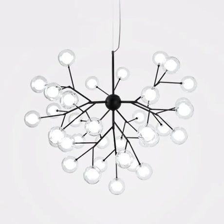 Firefly Led Glass Chandelier - Nordic Style Suspension Lighting For Living Room 36 / White