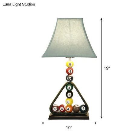 Flared Blue Studylight Kids 1-Light Book Light With Billiard Ball Decor - Perfect For Reading