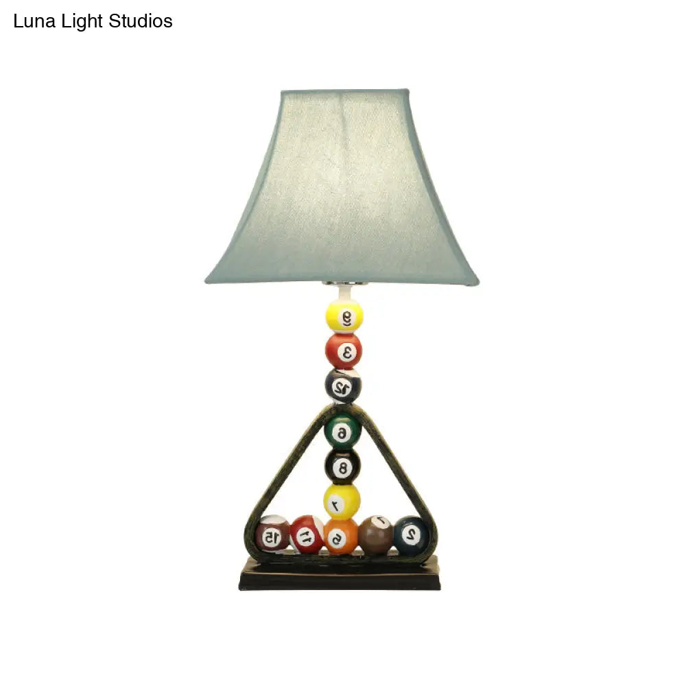 Flared Blue Studylight Kids 1-Light Book Light With Billiard Ball Decor - Perfect For Reading