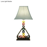 Flared Blue Studylight Kids 1-Light Book Light With Billiard Ball Decor - Perfect For Reading