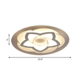 Flower Flush Light Modern Acrylic Ultra Thin Led Ceiling - Ideal For Bedroom 16/19.5/23.5/29.5 W