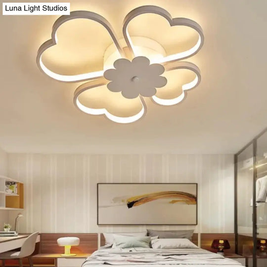 Flowers Lighting Fixtures for Kids Room 36W 54W White color / 50x50x8cm 36w / Dimmable with remote Kids Room Lighting