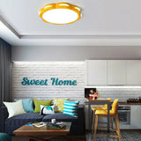 Flush Mount Macaron Led Ceiling Light With Acrylic Floral Shade - Ideal For Girls’ Bedroom Yellow