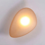 Frosted Glass Cobblestone Wall Sconce: Art Deco 1-Light Mount For Living Room Amber / Fillet