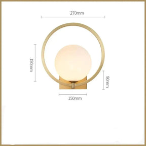 Full Copper Post-Modern Living Room Bedroom Bedside Light Luxury Bean Wall Lamp Tv Background