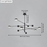 Gatria - Contemporary Sputnik Chandelier: Metal Pendant Light