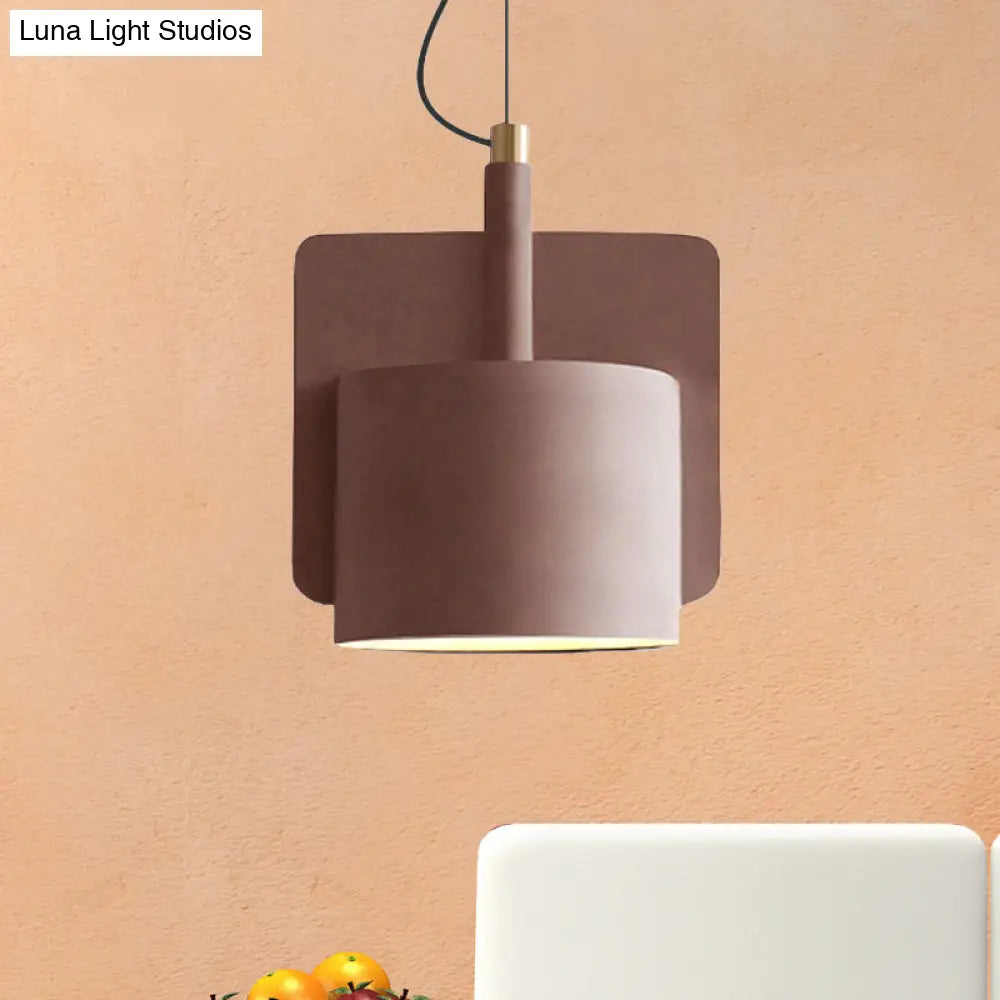 Geometric Industrial Cement Pendant Light - Grey/Beige/Pink 1-Light 6’/8’/9’W