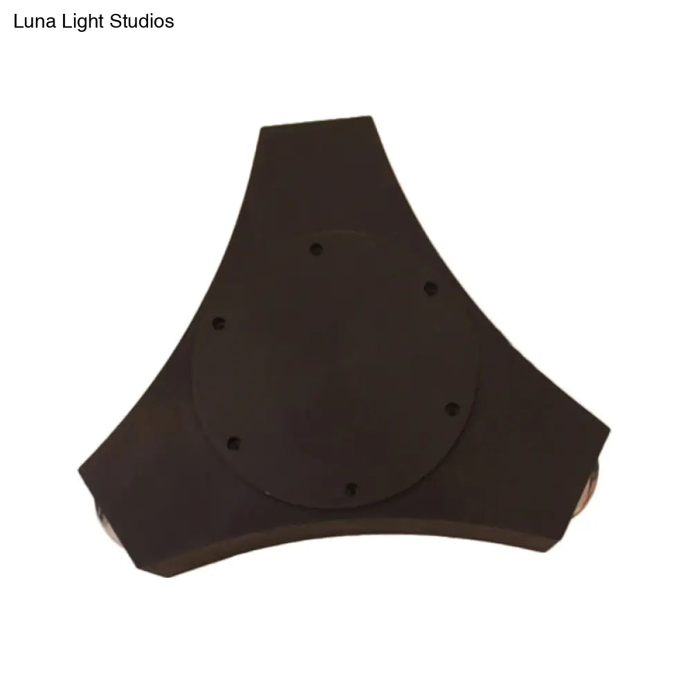 Geometric Metallic Shade Black Wall Lamp - 3/4 Lights Corridor Sconce
