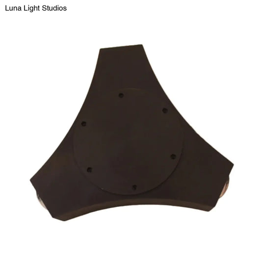 Geometric Metallic Shade Black Wall Lamp - 3/4 Lights Corridor Sconce