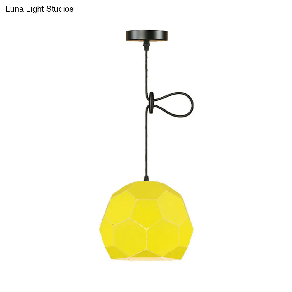 Nordic Geometric Hanging Light Fixture In Multiple Vibrant Colors