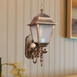 Geometric Seeded Glass Wall Sconce With Brass Mount