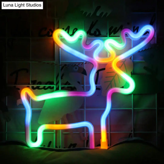 Geometric White Usb-Powered Led Nightstand Lamp - Modern Style Wall Light
