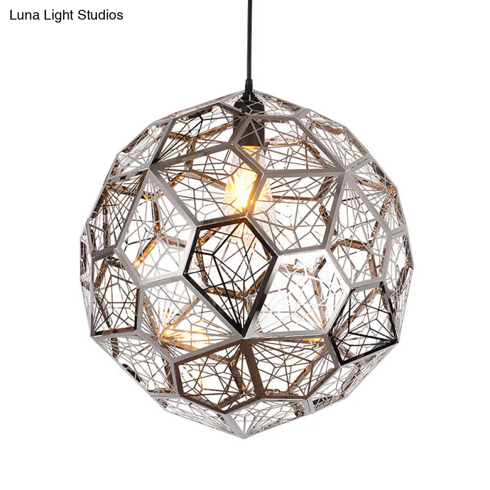 Global Suspension Lighting Pendant Lamp - Bulb Rural Silver/Gold Finish For Restaurants 10/12/16 W