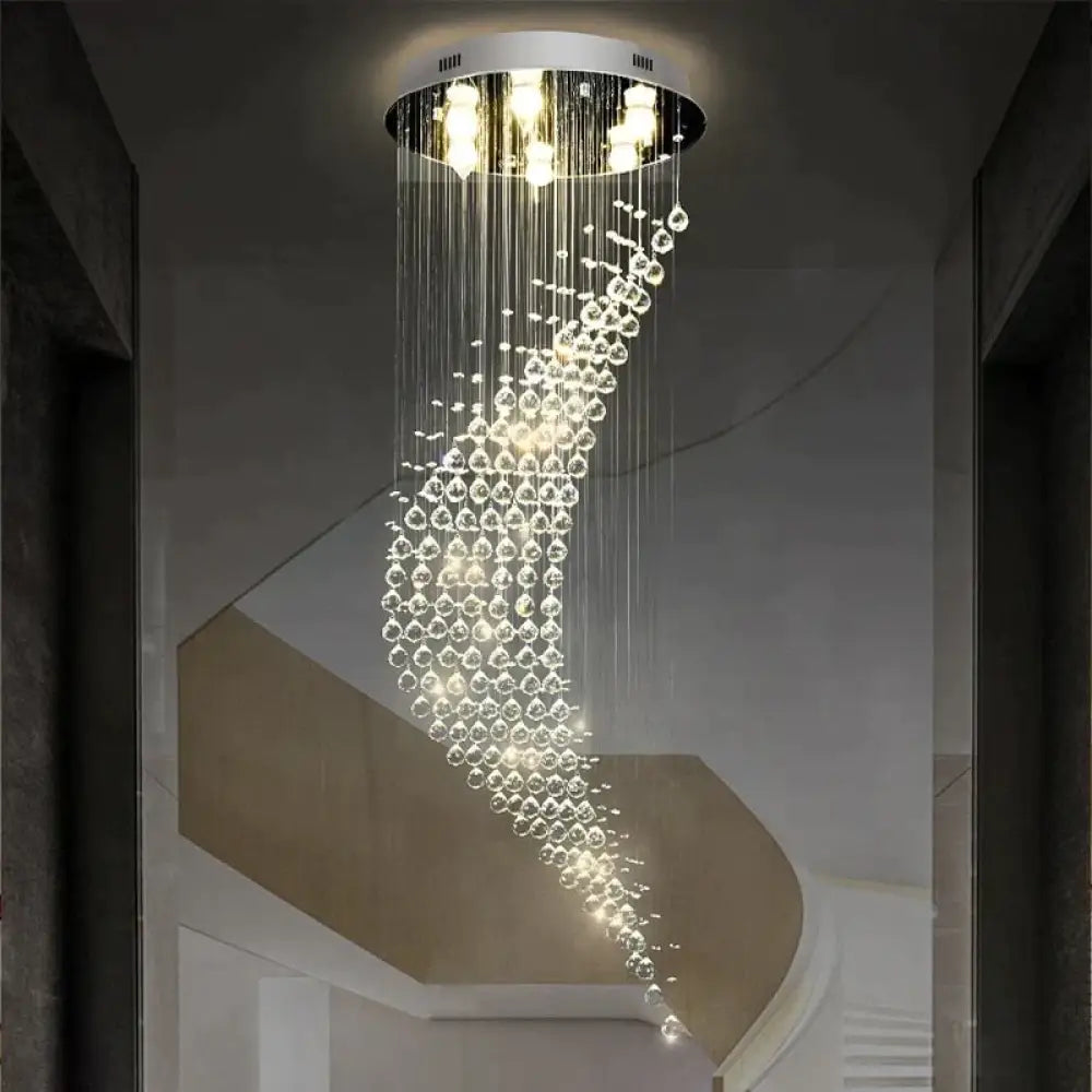 Gloria Modern Staircase Crystal Chandelier