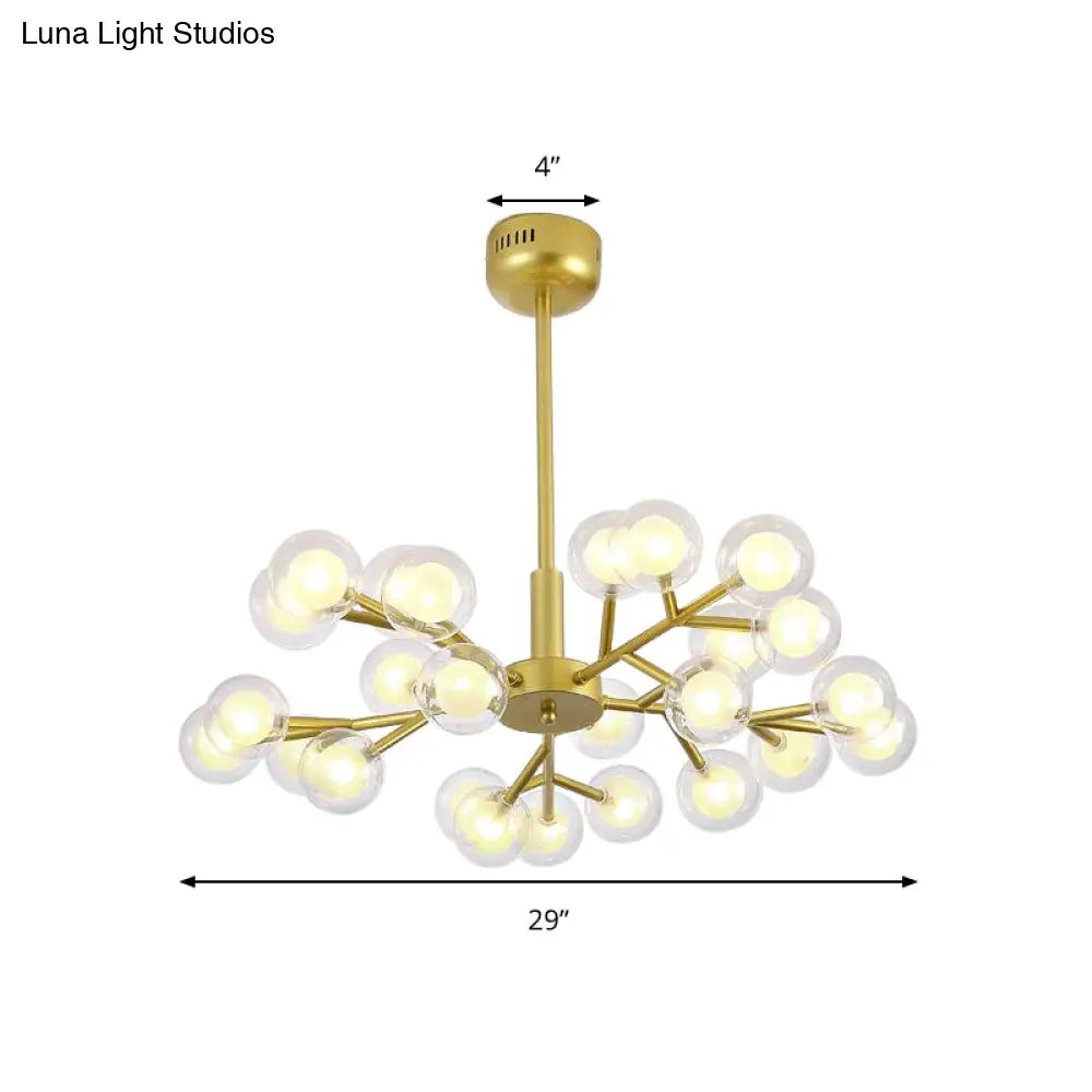 Gold Bubble Hanging Light Chandelier - Post Modern 25/30/45 Lights Metal Ceiling Fixture