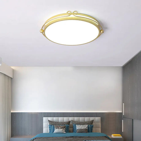 Gold Cartoon Led Flush Mount Ceiling Light Fixture For Bedroom - Acrylic Material / 16’ White