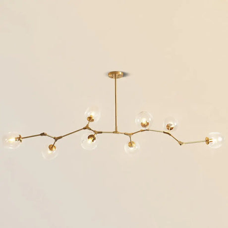 Gold Glass Postmodern Dna Ceiling Light Chandelier For Living Room 8 /