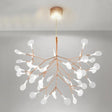 Gold Leaf-Shaped Acrylic Pendulum Led Ceiling Chandelier For Minimal Living Rooms 45 /