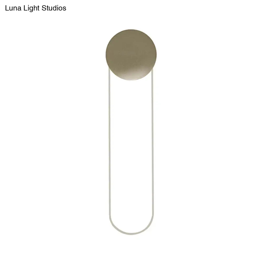 Gold Led Bedroom Wall Mount Light Fixture - Contemporary Oblong Lighting Ideas