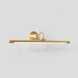 Gold Metal Led Vanity Sconce For Powder Room Wall Lighting With Stick Shape And Simplicity Design /