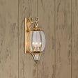 Gold Metal Oval Wall Sconce With 3-Light Fixture For Traditional Foyer Lighting