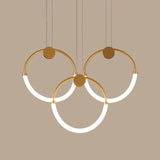 Gold Minimalistic Ring Pendant Led Ceiling Light For Living Room - Acrylic Island Lighting 3 / Warm