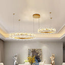 Gold Modernist Crystal Led Chandelier For Living Room Ceiling
