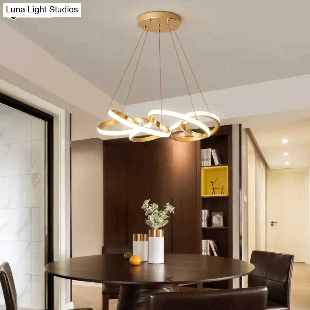 Gold Plated LED Pendant Lights Dining Room Kitchen New Lighting Lamp Cord Pendant Lamp With Remote Control Luminaire
