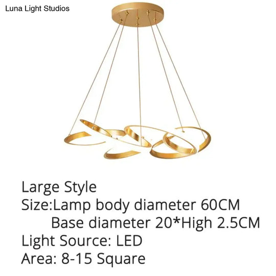Gold Plated LED Pendant Lights Dining Room Kitchen New Lighting Lamp Cord Pendant Lamp With Remote Control Luminaire