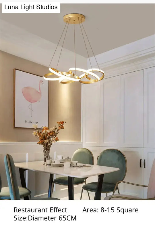 Gold Plated LED Pendant Lights Dining Room Kitchen New Lighting Lamp Cord Pendant Lamp With Remote Control Luminaire