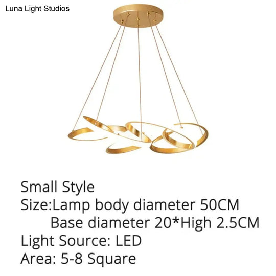 Gold Plated LED Pendant Lights Dining Room Kitchen New Lighting Lamp Cord Pendant Lamp With Remote Control Luminaire