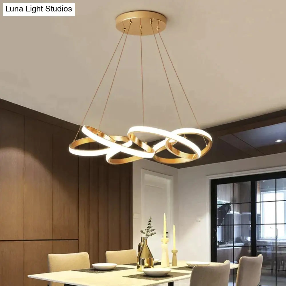 Gold Plated LED Pendant Lights Dining Room Kitchen New Lighting Lamp Cord Pendant Lamp With Remote Control Luminaire