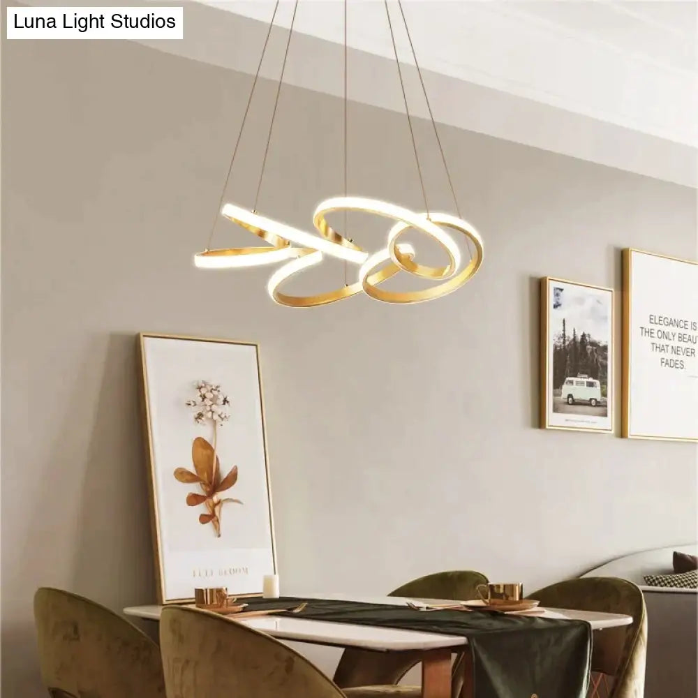 Gold Plated LED Pendant Lights Dining Room Kitchen New Lighting Lamp Cord Pendant Lamp With Remote Control Luminaire