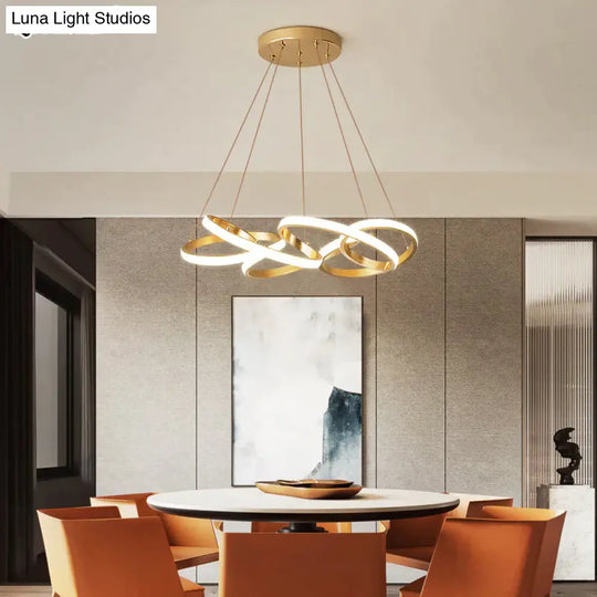 Gold Plated LED Pendant Lights Dining Room Kitchen New Lighting Lamp Cord Pendant Lamp With Remote Control Luminaire