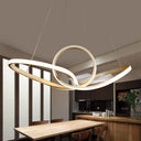 Gold Seamless Ceiling Light: Simple Acrylic Pendant Chandelier In Warm/White Light / White